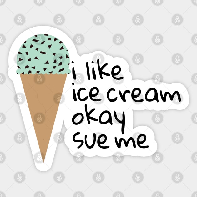 i like ice cream Sticker by tristin's hut